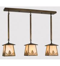  70093 - 37" Long Pinecone 3 Light Island Pendant